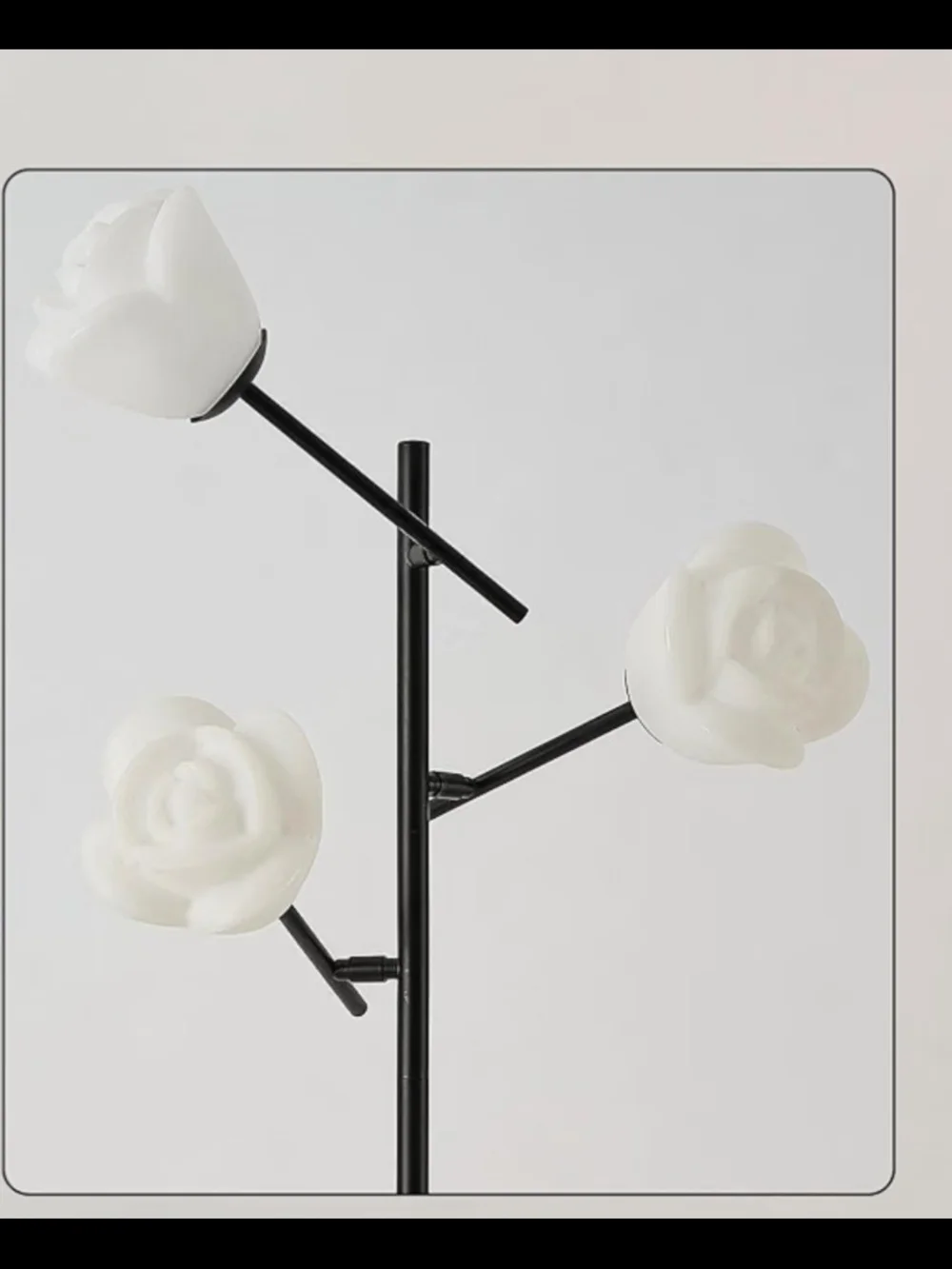 Black Mid-Century Modern Floor Lamp with 3 Adjustable Shades